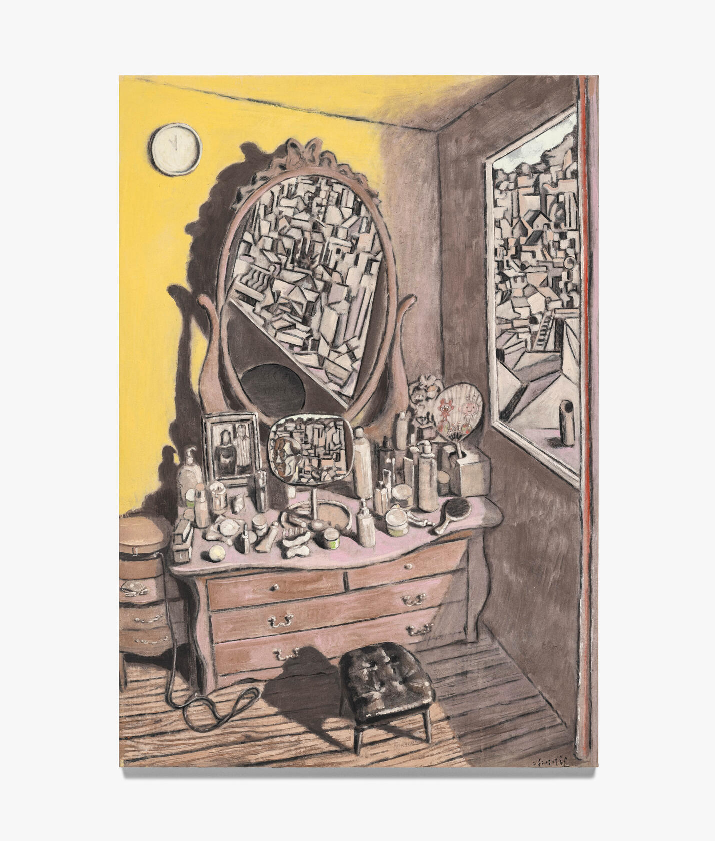 유근택, 거울, 2022, 한지에 수묵채색, 150 x 104 cm