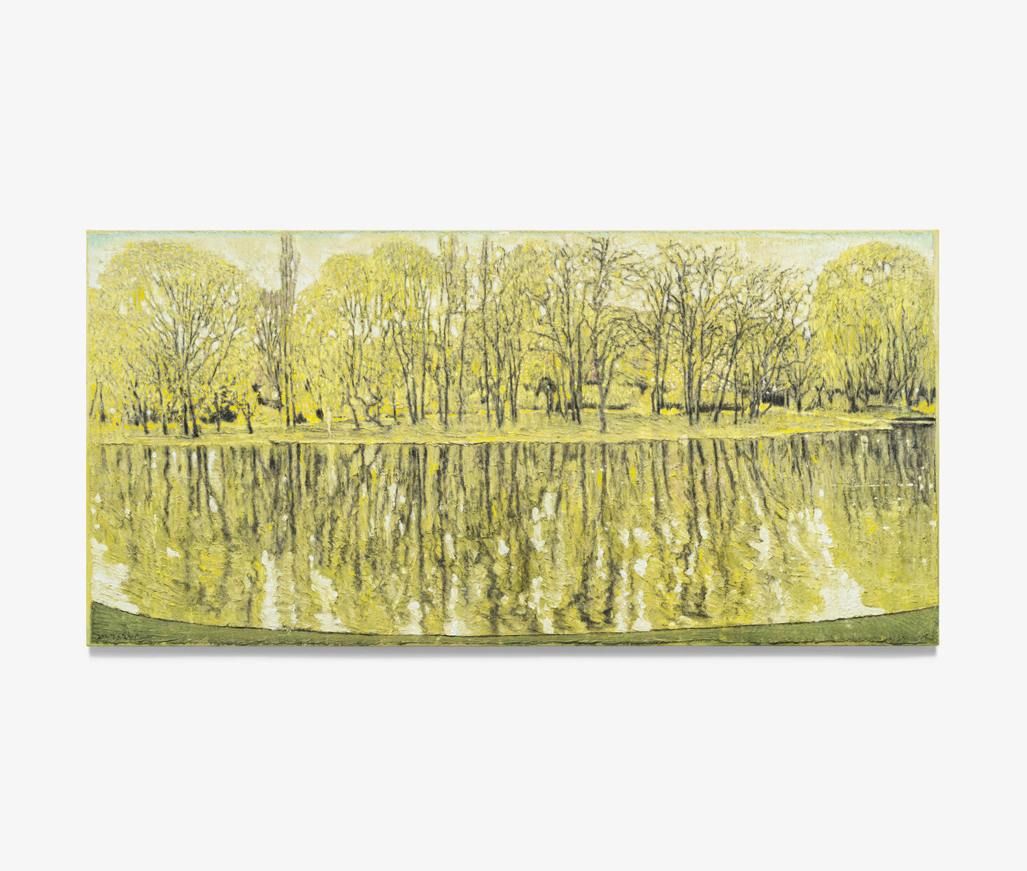 유근택, 반영, 2023, 한지에 수묵채색, 100 x 205 cm