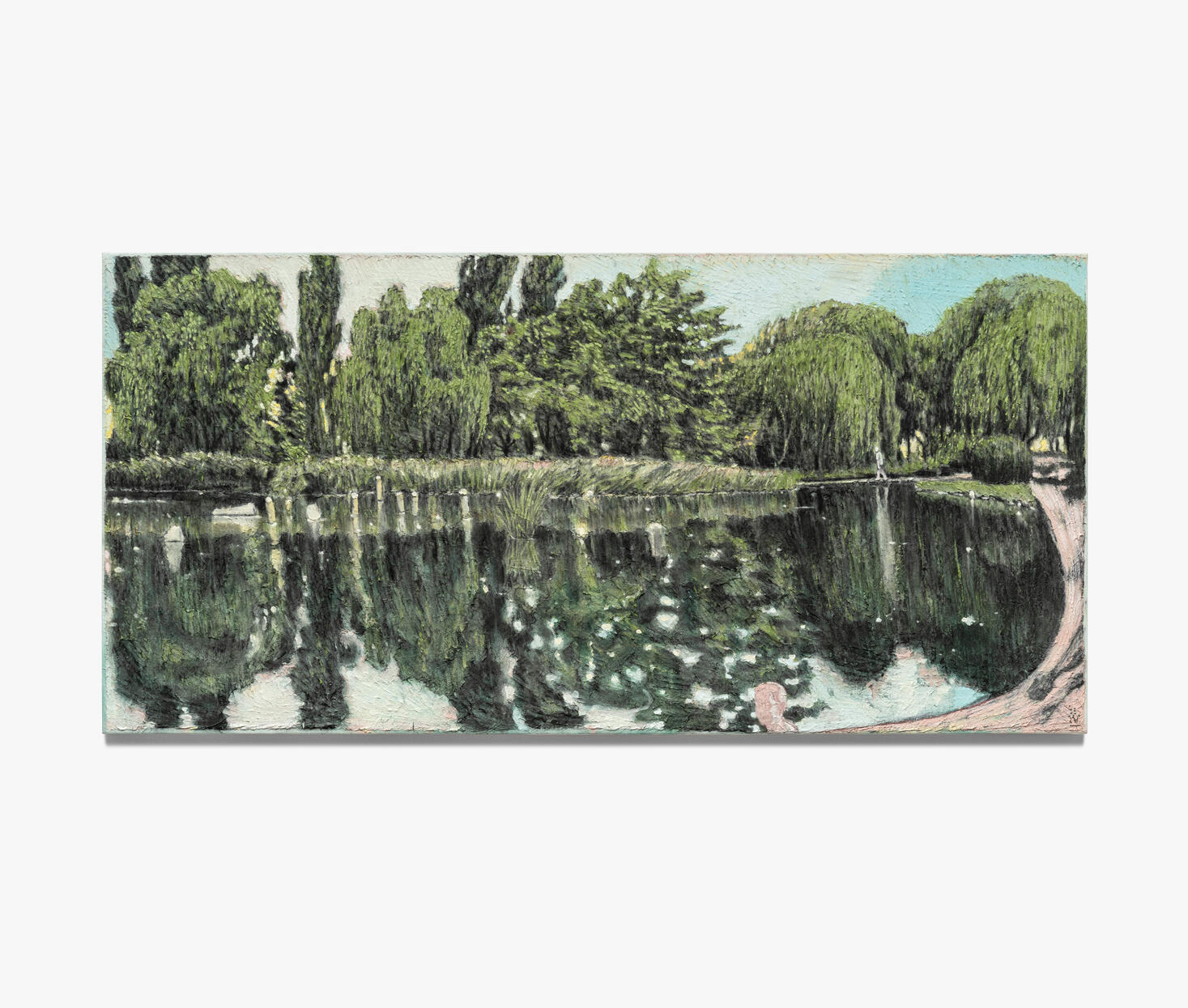 유근택, 반영, 2023, 한지에 수묵채색, 100.5 x 205.5 cm